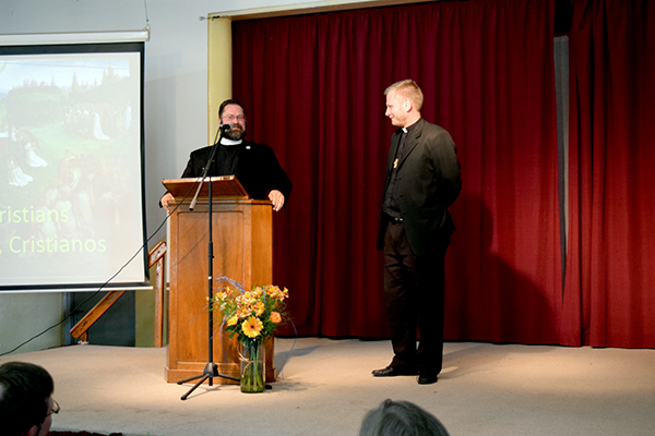 ILC Executive Secretary Al Collver announces a $12,000 gift to Concordia Seminario in Buenos Aires.